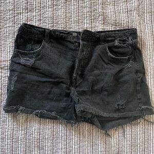 wild fable Black Distressed Denim Shorts